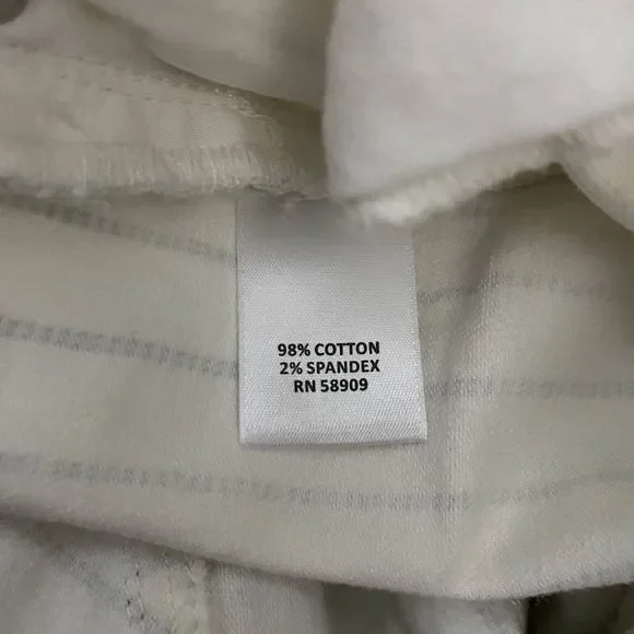 Chelsea & Violet Flare Leg Bell Bottom Jeans White Striped Size 31 Waist - Picture 8 of 9